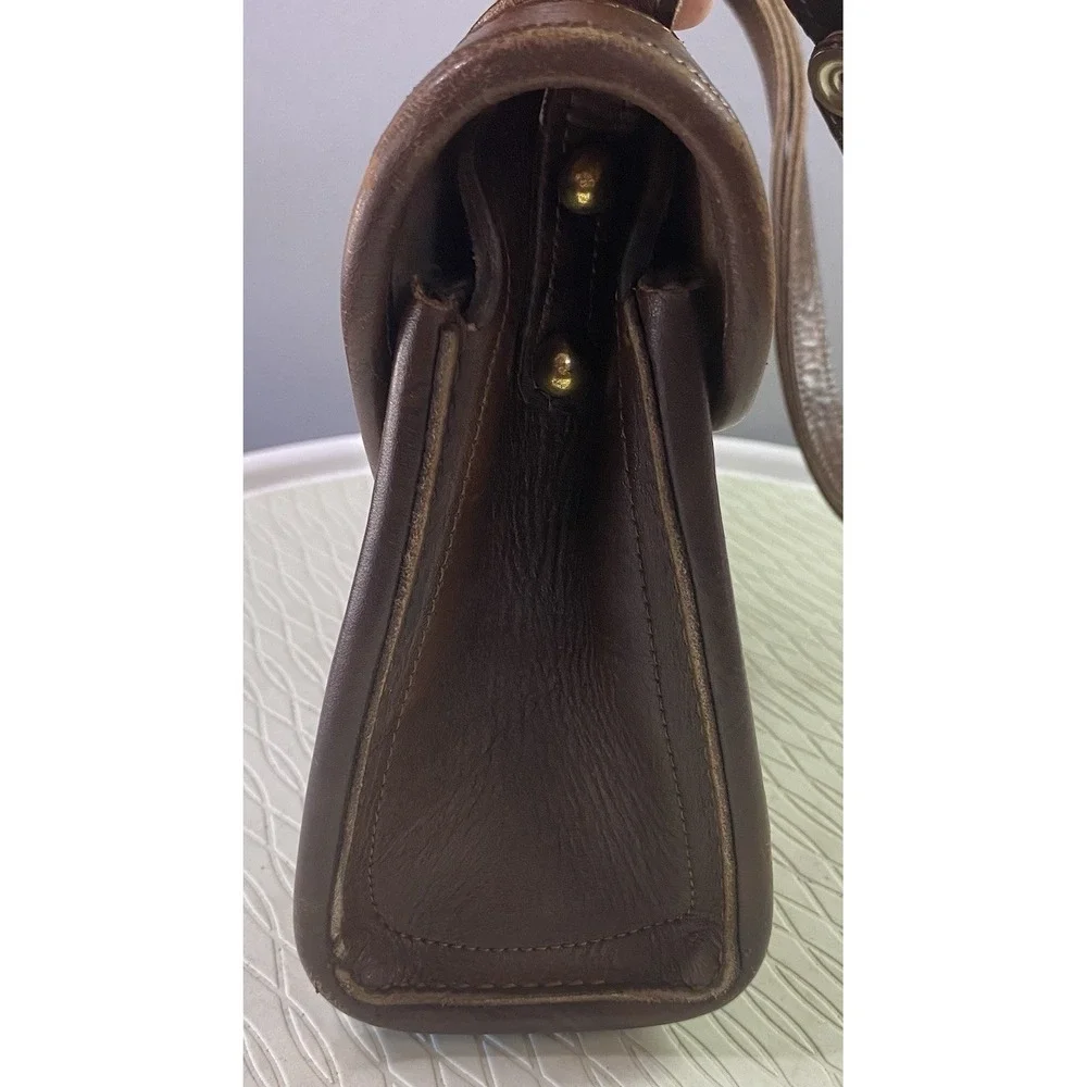 Vintage Real Leather Women's brown‎ Purse Boho Hand Tooled Shoulder bag 7x10x3